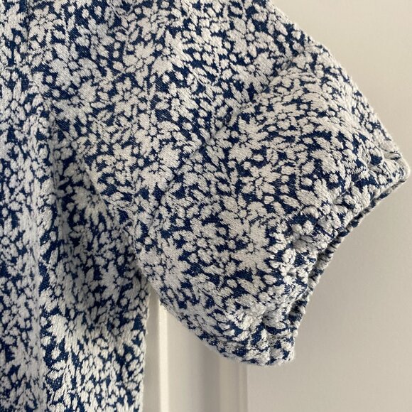 Madewell Floral Jacquard Button-Back Top XXS - Picture 5 of 8